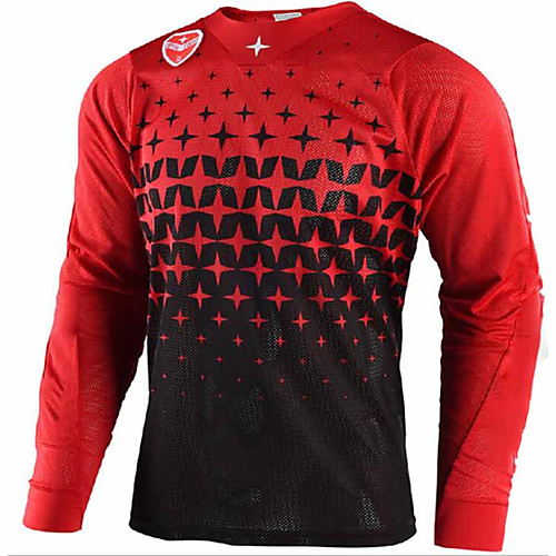 

21Grams Men's Long Sleeve Cycling Jersey Dirt Bike Jersey Winter Fleece 100% Polyester Black / Red Bule / Black Bike Jersey Pants Top Mountain Bike MTB Road Bike Cycling UV Resistant Breathable Quick