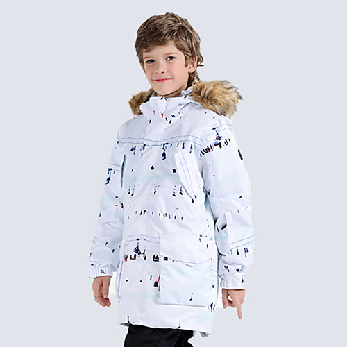 фото Gsou snow мальчики девочки лыжная куртка водонепроницаемость с защитой от ветра теплый катание на лыжах отдых и туризм зимние виды спорта polyster спортивный костюм одежда для катания на лыжах / зима Lightinthebox