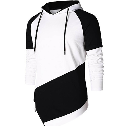 

Men's Basic Hoodie - Color Block White US32 / UK32 / EU40
