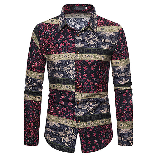 

Men's Party Boho Shirt - Geometric / Galaxy Print Gray
