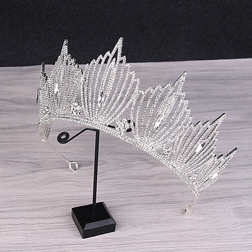 

Сплав Диадемы с Crystal / Rhinestone 1 шт. Свадьба Заставка