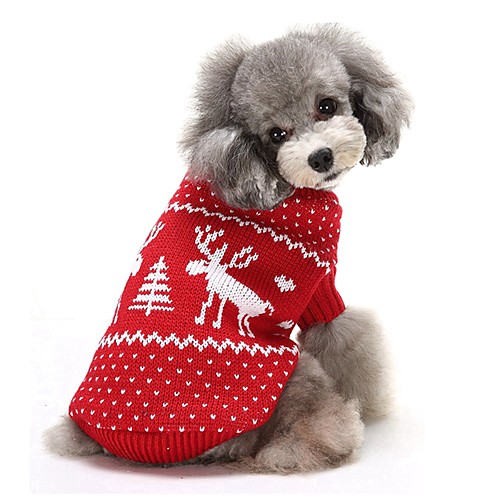 

Dogs Sweater Winter Dog Clothes Red Blue Costume Corgi Beagle Shiba Inu Acrylic Fibers Reindeer Casual / Daily Christmas XS S M L XL XXL