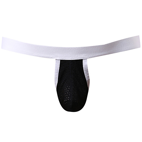 

Men's Mesh / Basic G-string Underwear - Normal 1 Piece Low Waist Black White Yellow S M L