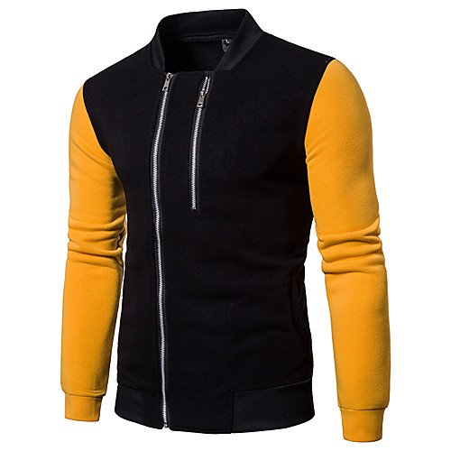 

Men's Casual Sweatshirt - Color Block Yellow US32 / UK32 / EU40