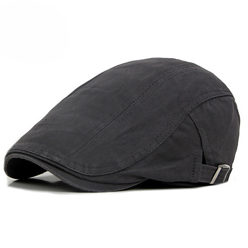 

Men's Unisex Basic Polyester Beret Hat-Solid Colored Fall All Seasons Black Beige Gray