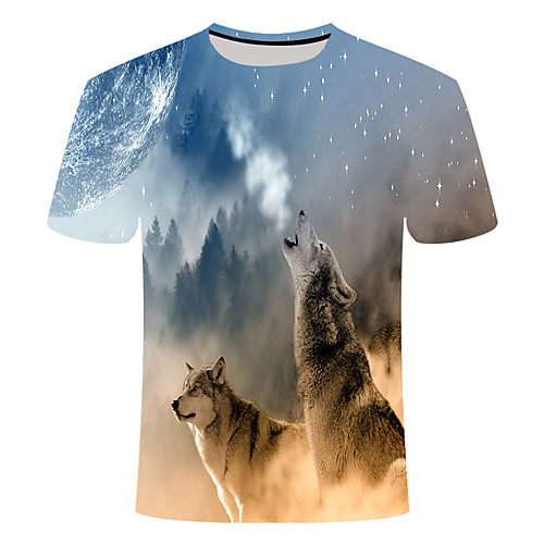 

Men's Daily T-shirt - 3D / Animal Rainbow