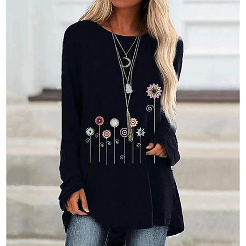 

Women's Daily T-shirt - Geometric Black
