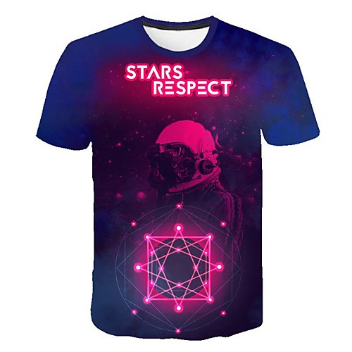 

Men's Daily T-shirt - 3D Print Fuchsia