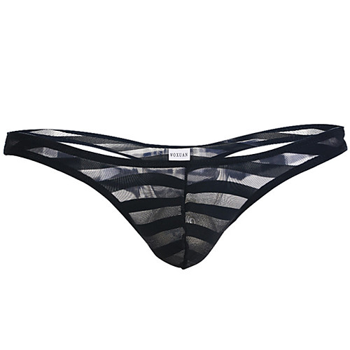 

Men's Basic G-string Underwear - Normal Low Waist Black White Blue S M L