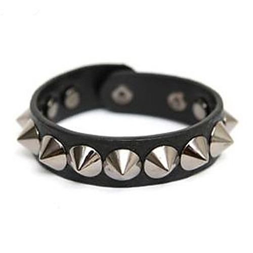 

Women's Vintage Bracelet Leather Bracelet 3D Precious Vintage Punk PU Leather Bracelet Jewelry Black For Street Club