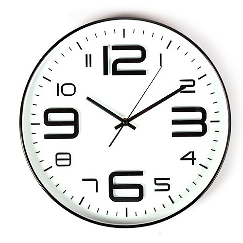 

Wall Clock,Modern Contemporary Stainless steel Round Indoor
