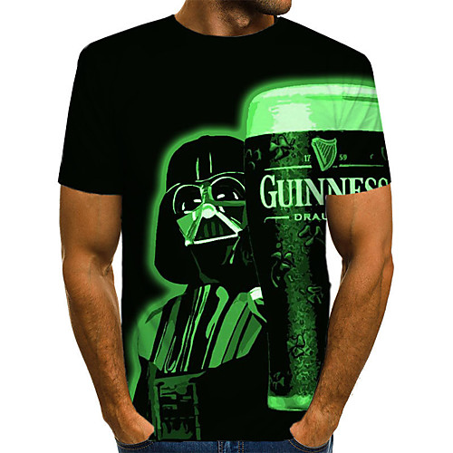 

Men's Daily Weekend Basic T-shirt - 3D Print Black