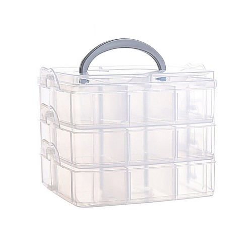 

Storage Organization Cosmetic Makeup Organizer Plastic Square Flip-open Cover