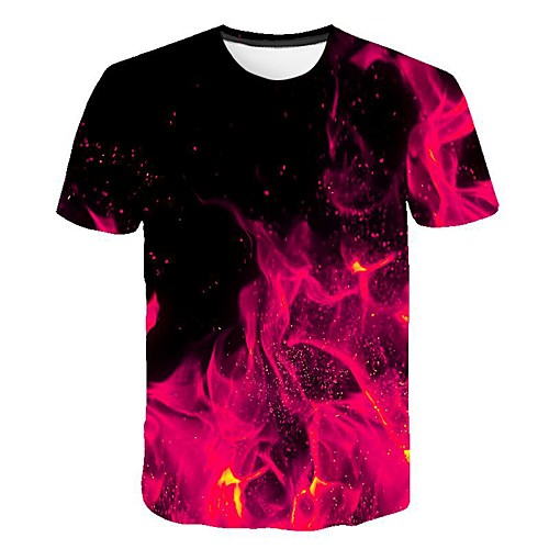 

Men's Daily T-shirt - 3D Print Fuchsia