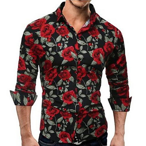 

Men's Daily Shirt - Floral Black / Long Sleeve