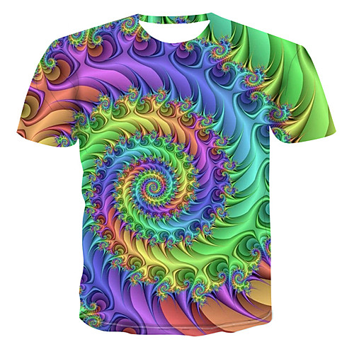 

Men's Daily T-shirt - 3D Rainbow