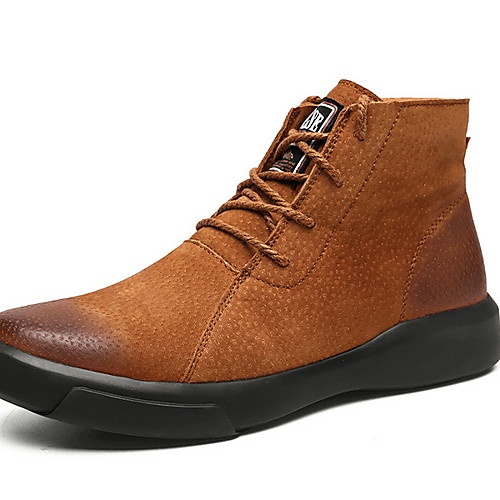 

Men's Comfort Shoes PU Winter Boots Booties / Ankle Boots Black / Brown