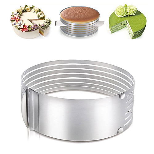 

Stainless steel cake mold 1 PCS large cake layered implement 9-12 inch scalable shard