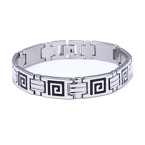 

Men's Vintage Bracelet Earrings / Bracelet Retro Lucky Luxury Classic Vintage Trendy Fashion Titanium Steel Bracelet Jewelry Silver For Gift Daily Holiday Club Festival