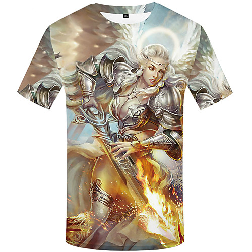 

Men's Daily Street chic T-shirt - 3D / Portrait Print Rainbow