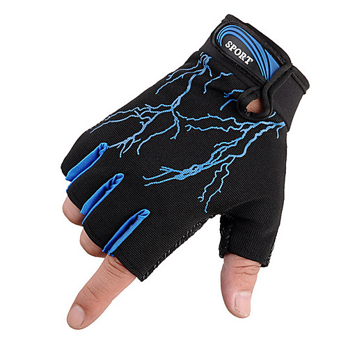 

Men's Basic Half Finger Gloves - Print