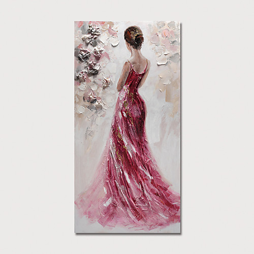 

Oil Painting Hand Painted - Abstract People Modern Stretched Canvas