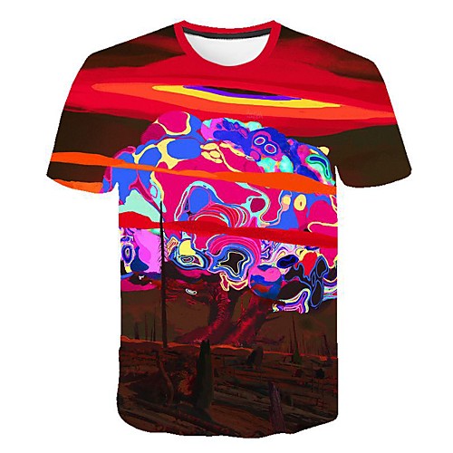 

Men's Daily T-shirt - 3D Print Red