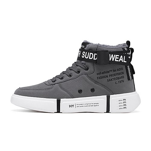 

Men's Comfort Shoes PU Winter Sneakers Black / Gray