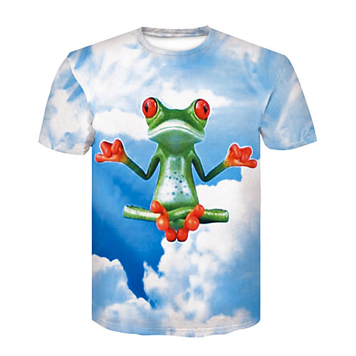 

Муж. Футболка 3D Синий