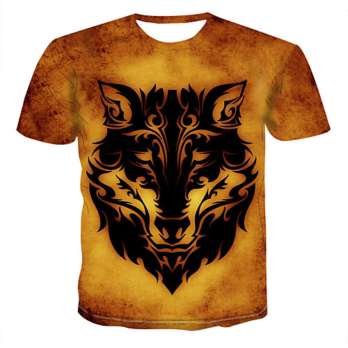 

Men's Daily T-shirt - 3D Print Yellow