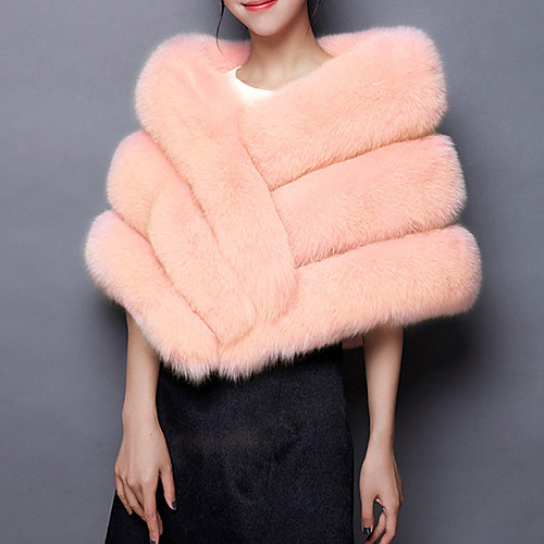 

Sleeveless Fox Fur Wedding / Party / Evening Women's Wrap / Women's Scarves With Fur Basic / Capes