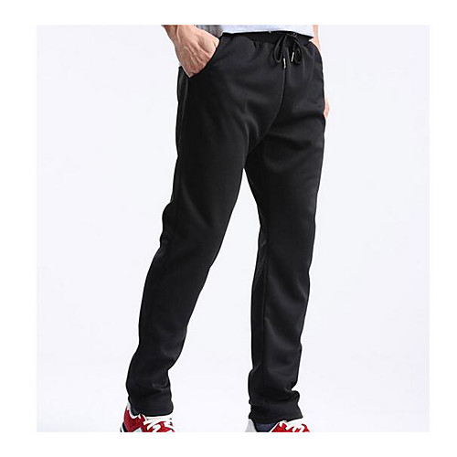

Men's Jogger Pants Joggers Running Pants Corduroy Pants Beam Foot Fleece Sports Winter Pants / Trousers Sweatpants Bottoms Running Fitness Breathable Warm Ventilation Solid Colored Fashion Black Gray