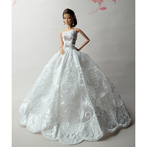 

Doll Dress Wedding For Barbiedoll Lace Lace Organza Dress For Girl's Doll Toy / Kids