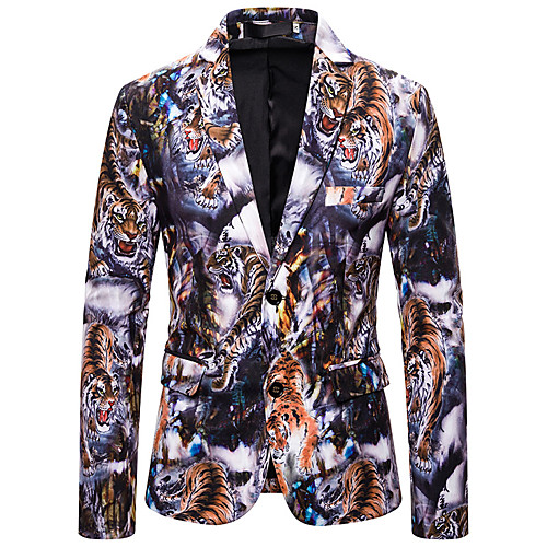 

Men's Blazer Shawl Lapel Cotton White