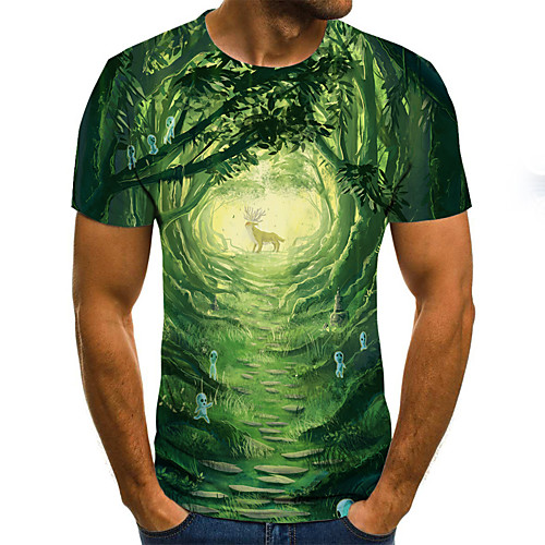 

Men's Daily T-shirt - 3D Print Green