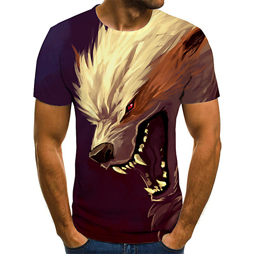 

Men's Daily T-shirt - 3D Print Brown