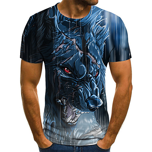 

Men's Daily T-shirt - 3D Print Blue