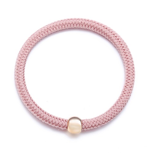 

Women's Hair Ties For School Work Festival Resin Cord Blushing Pink