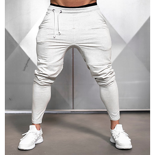

Men's Sporty / Basic Jogger / Sweatpants Pants - Solid Colored Sporty / Patchwork Black Light gray US34 / UK34 / EU42 US36 / UK36 / EU44 US38 / UK38 / EU46