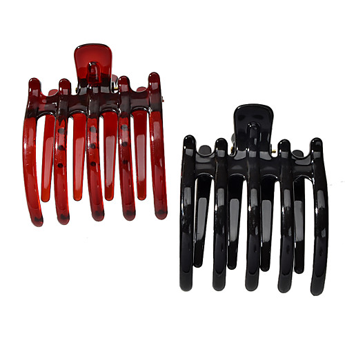 

Women's Hair Combs Hair Jewelry For Party Office Party Festival Floral Theme Resin Burgundy 2