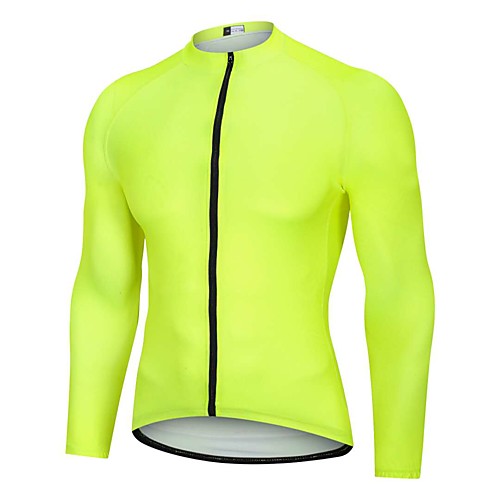 

Men's Long Sleeve Cycling Jersey Yellow Bike Jersey Pants Top Mountain Bike MTB Road Bike Cycling Breathable Quick Dry Back Pocket Sports Terylene Clothing Apparel / Advanced / Expert / Stretchy