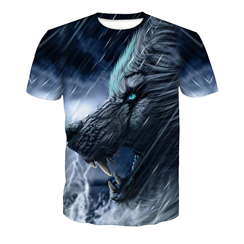 

Men's Daily T-shirt - 3D Print Blue