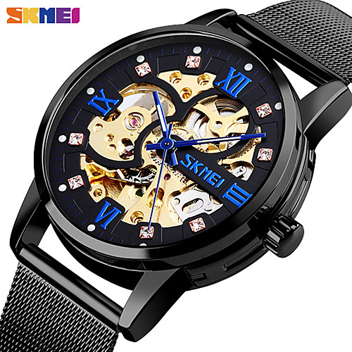 

SKMEI Smartwatch Automatic self-winding Modern Style Sporty 30 m Water Resistant / Waterproof Hollow Engraving Casual Watch Analog Casual Fashion - Black Golden Rose Gold