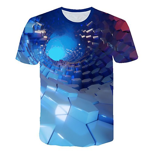 

Men's Daily T-shirt - 3D Print Blue
