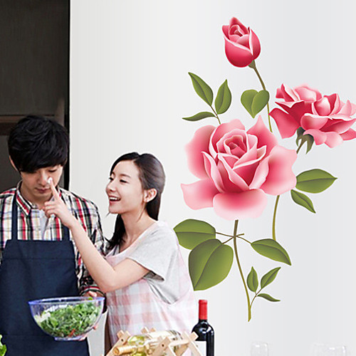 

ay7156 романтический розовый цветок розы дома фон украшения съемный стикер
