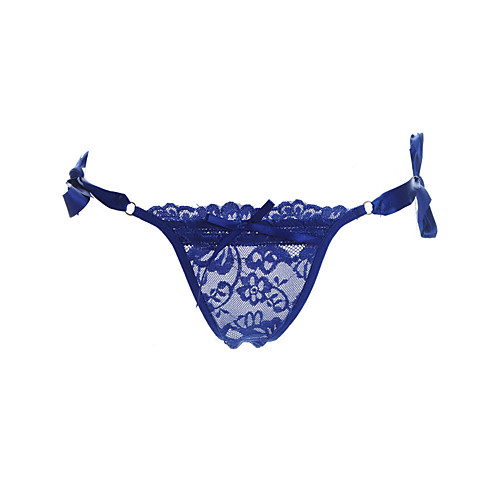 

Women's Lace G-strings & Thongs Panties - Normal Low Waist Black White Fuchsia One-Size