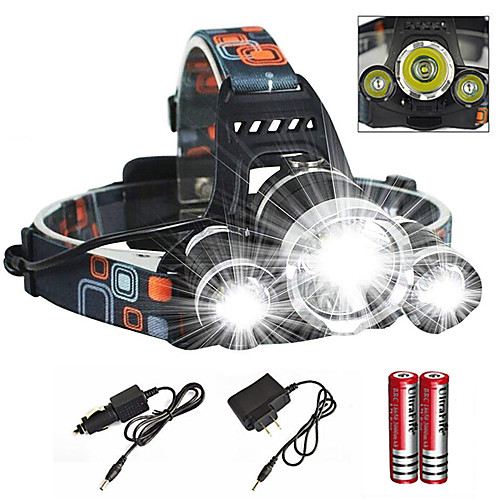 

Headlamps Headlight Waterproof Rechargeable 6000 lm LED Emitters 1 Mode with Charger with Batteries and Charger Waterproof Zoomable Rechargeable Super Light Camping / Hiking / Caving Cycling / Bike