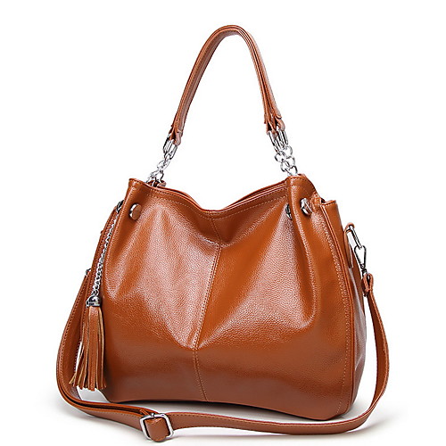 

Women's Zipper Cowhide Crossbody Bag Black / Brown / Wine