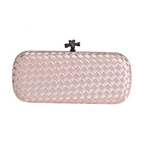 

Women's Buttons Alloy Evening Bag Solid Color Black / Almond / Silver