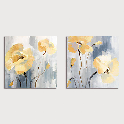 

Oil Painting Hand Painted - Floral / Botanical Modern Stretched Canvas